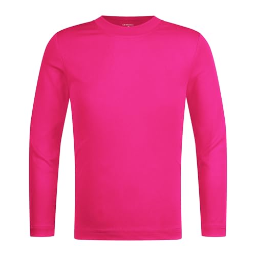 Image of LETAOTAO UPF 50+ Boys Neon Rash Guard Long Sleeve Swim Shirt