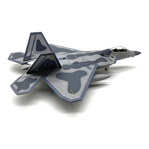 NUOTIE 1/100 USA F-22 Raptor Fighter Attack Diecast Airplanes Military Display Model Aircraft for Collection Fighter Model Cover
