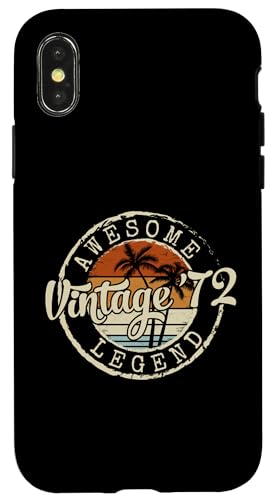 Vintage 1972 54yr 54th Birthday Gifts for Men 54 Years Old Coque pour iPhone X/XS