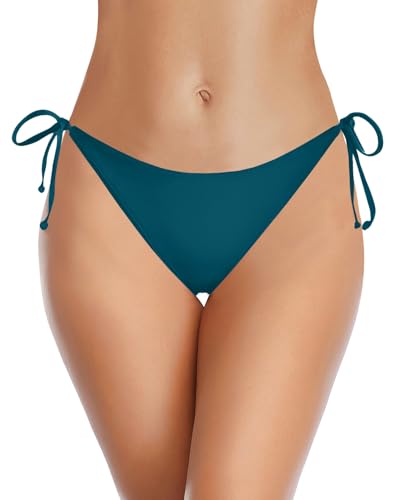 Image of Holipick Bikini Bottoms for Women String Bathing Suit Bottom with Moderate Coverage Low Waist Swim Bottom