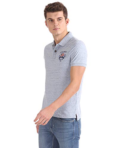 Image of US Polo Men's Solid Regular Fit T-Shirt