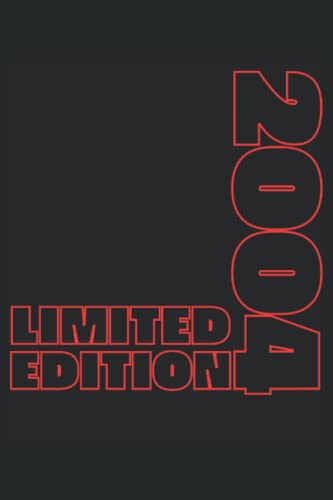 EDICIÓN LIMITADA 2004: Cuaderno A5, 120 páginas, ALINEADO - ¡Motivo divertido de 18 años para todos los que cumplen 18 años este año! Ideal como ... de cumpleaños para todos los nacidos en 2004!