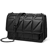 DORIS&JACKY Quilted Shoulder Bag For Women Soft Designer Crossbody Flap Purse With Chain Strap