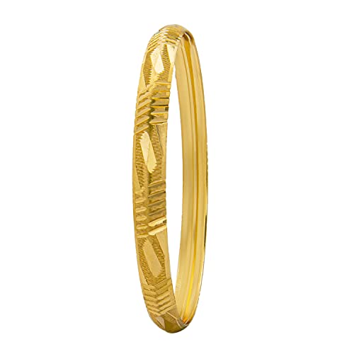 Shining Jewel Amritsari Gold Plated Punjabi Sikh Kada for Men