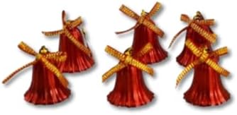 Kit Enfeites de Natal 6 Sinos Decorativos com Laço – Brilho Cláss...