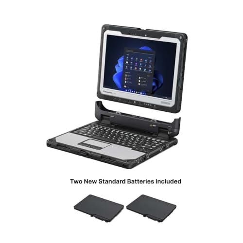 Image of Panasonic Toughbook 33 MK2, Rugged Laptop, Core i5-10th Gen up to 4.7GHz, 12 inch Multi Touch, 16GB RAM, 512GB SSD, 4G LTE, dGPS, Fingerprint, Barcode Reader, 2 New Batteries, Win 11 Pro (Renewed)