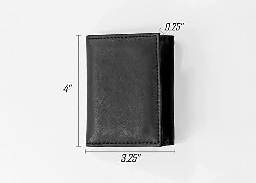 Rico Industries Laser Engraved Unisex Trifold Wallet, Lightweight, Buffalo Bills Black by Rico Industries - Image 3