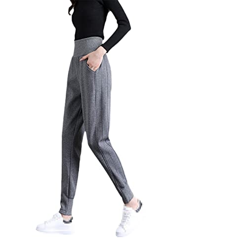 Pantalon de jogging grande taille femme chaud gris foncé XL
