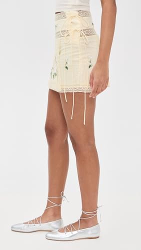 For Love & Lemons Women's Jolene Embroidered Mini Skirt4