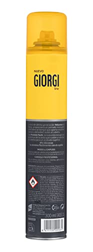 Giorgi Line - Laca Volumen, Laca Manejable de Acabado Natural, 0% Siliconas, Fijación 5- 300 ml