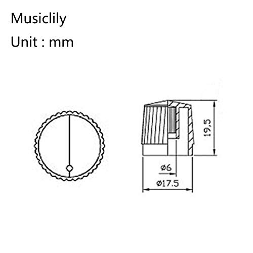 Musiclily Pro Raccord Universel Pouce/Métrique Taille Plastique Bouton de Potentiomètre Bevel Top Knobs pour Guitare ou… - Les Beatles, Paul McCartney, John Lennon, RIngo Starr, George Harrison Musiclily Pro Raccord Universel Pouce/Métrique Taille Plastique Bouton de Potentiomètre Bevel Top Knobs pour Guitare ou… – Image 3