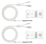 HCFeng Cat5/6 RJ45+DC5521Ethernet CCTV Cable with Buckle Cat5/6 RJ45 Female+DC5.5 * 2.1mm Female to 9pin Bare Wire Pigtail Open Cable, Used for CCTV Security Camera [buckle-2Pack/-60cm/24in]