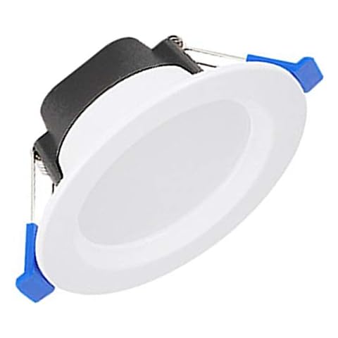 Dimmable 5W LED Ceiling Downlight Recessed Lamp 3 Inch 3 Color Adjustable Light Indoor LED Lamp Lighting 85-265V Warm White/Daylight/Cool White, 1 Pack Cover