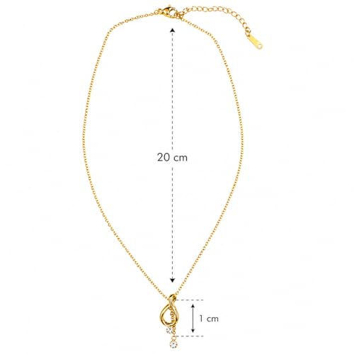 Image of RIDHVEE Anti-Tarnish Gold Plated Pendant Necklace for Women & Girls | Skin Friendly Lightweight Fashion Jewellery | Elegant Minimalist Chain Necklace & Gifting