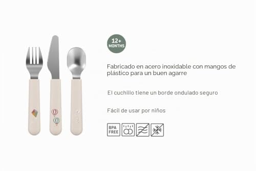 Miniatura 2 de Mepal - Set De Cubiertos Infantiles De 3 Piezas Mio Little Dutch - Cubiertos Infantiles - Set De Cubiertos Con Tenedor, Cuchillo Y Cuchara Para Niños - Apto Para Lavavajillas - Fairy Garden