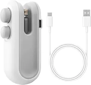 E-handler Portable Mini Sealing Machine - Versatile Handheld Sealer for Food, Snacks, Chips, Fresh Storage, and Plastic Bags - Rechargeable Multicolor Mini Sealer with Charging Cable