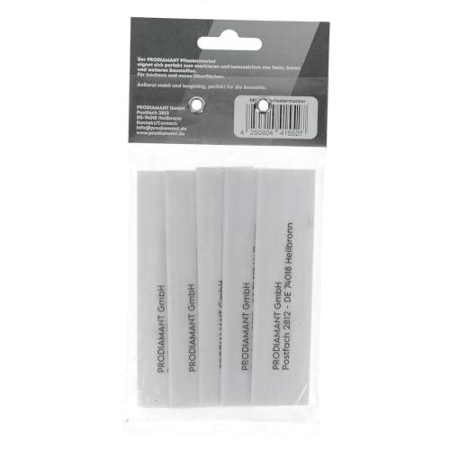 PRODIAMANT Pflastermarker Set - Bruchsicher, Langlebig, Wetterfest, Ideal für Bau, Garten und Handwerk, 5 Stück, 12cm x 3cm