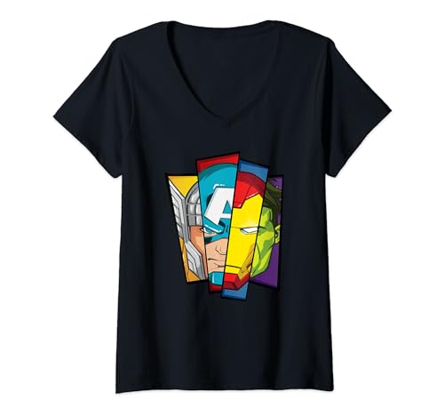 T-shirt Avengers Marvel col en V femme pour révéler la super-héroïne en vous