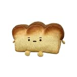 LAARNT Creative Toast bread Plush Pillow Cartoon plush toy Slice Bread Pad Pillow Emotional expression sofa cushion