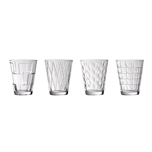 Villeroy & Boch - Dressed Up Bicchiere Da Acqua Set di 4 Trasparente, Lavabile in Lavastoviglie, Bicchieri Drink, Bicchiere di Succo, Set Bicchier, Cristallo