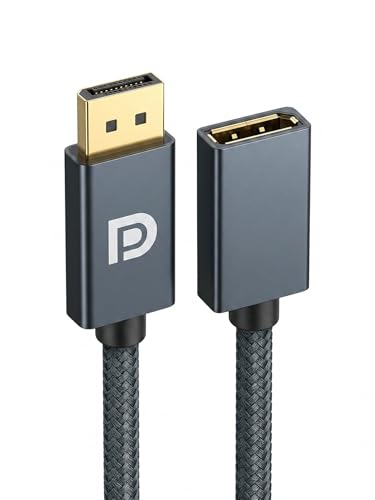 Cable alargador DisplayPort 8K de 1,8m macho a hembra DP 1.4 trenzado de 32.4 Gbps para PC