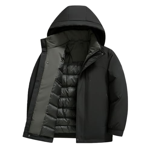 Veste d'hiver homme d'affaires ample manteau chaud duvet décontracté