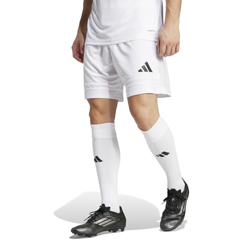Adidas Men's Squadra 25 Soccer Shorts, White/White/Black, Medium