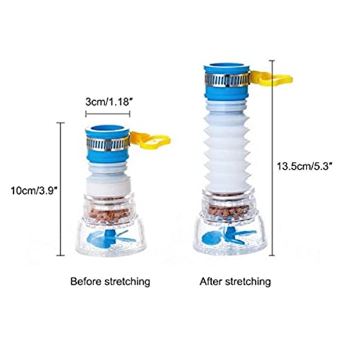 Image of Kitchen Tap Extension Flexible Anti Splash Water Saving Movable Sink Faucet Water Shower Head Rotatable Nozzle Adapter Tap Extender for Kitchen Sink Smart Gadgets Fuvaro Pack of 1, Plastic