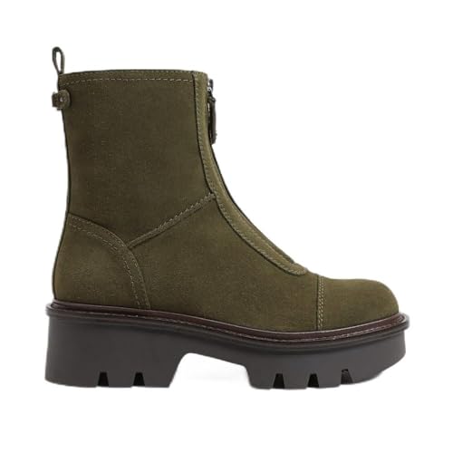 Sam Edelman Women's Cooper Zip-up Chelsea Boot, Green Suede, 10 Medium (B,M)