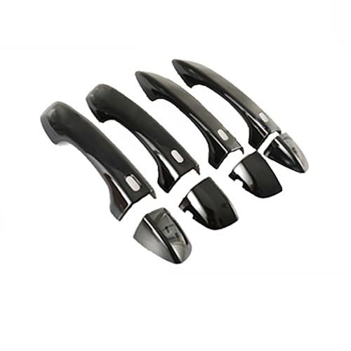 Couverture de poignée de porte noir brillant style premium pour Tiguan