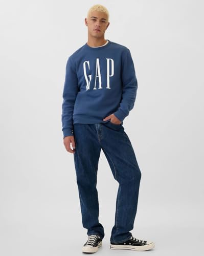 Image of Gap Men Printed Standard Fit Crew Full Sleeve Sweatshirt