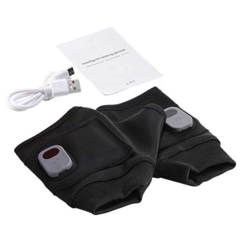 Zunishaone Guantes calefactables – Guantes térmicos sin dedos calientamanos de invierno | Con pantalla recargable para hombre y mujer ideales para esquí, ciclismo y actividades al aire libre