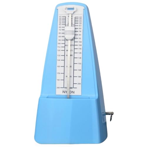 Bxzzuis 高精度メトロノーム 透明機械式 コンパクト振り子 リズムマシン 大音量 ピアノ ギター 古琴 ドラムセット バイオリン練習 一般的な 楽器演奏、音楽、初心者、ベテランに適しています 音楽愛好家のために (プラスチックスチールムーブメント -