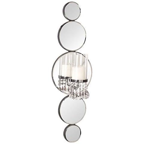 Howard Elliott Round Silver Candle Sconce Cover