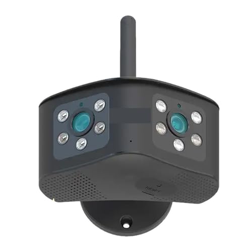 Videocamera Sorveglianza, Telecamera Wi-Fi panoramica da esterno 4K 8MP da 180° con angolo di visione ultra ampio Telecamera IP a doppio obiettivo AI Rilevazione umana Telecamera di sicurezza CCTV da