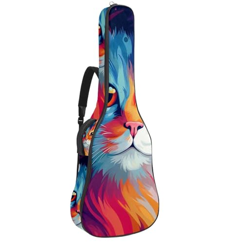 Sac pour guitare acoustique avec couche de protection antichoc et poches multiples 42.9 pouces