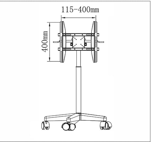 Soporte móvil para TV compatible con pantallas planas y curvas miniatura 3