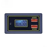 Auto Voltmeter 12V 24V LCD Display mit Dual USB Schnellladung für LKW für motorrad Überwachung 6V-30V Spannungsmesser