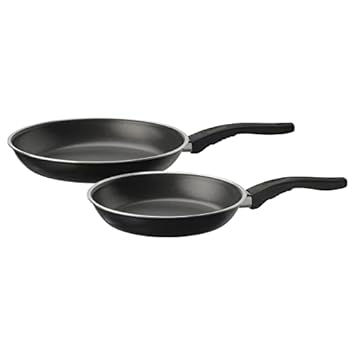 IKEA Non-Stick Coated Frying Pan Black - Pack of 2