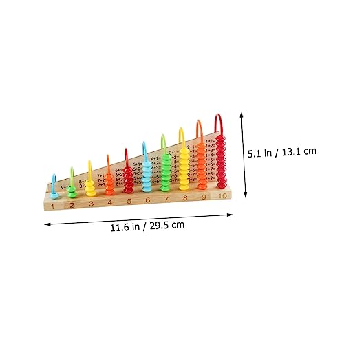 BCOATH 1pc Arithmetic Teaching Aids Toy for Kids Kidcraft Playset Kids Playset Toys for Kids Bead Arithmetic Abacuses Abacus Toy Counting Teaching Aid Kids Abacus Child Wooden Counter - Thumbnail 3