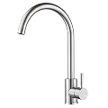 Kohonby Single Handle High Arc Kitchen Faucet Stainless Steel Brushed Nickel,Commercial Single Hole Kitchen Sink Faucet,Modern One Hole Bar Sink Faucet