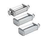 Kenwood Pasta-Set MAX980ME Zubehör für Kenwood Küchenmaschinen, elektrische Nudelmaschine mit Lasagne-Walze und Spaghetti und Fettuccine Aufsatz, Edelstahl