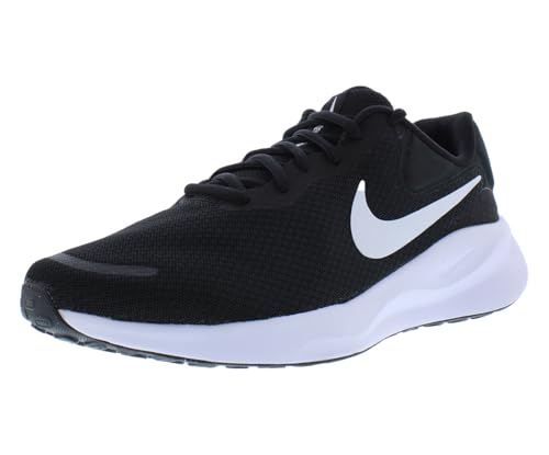 Nike Tênis de corrida feminino Revolution 7 Road (extra largo) (FZ6829-001, preto/branco), Preto/branco, 38