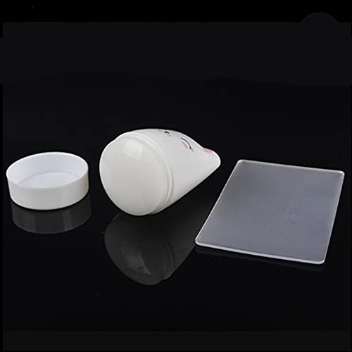 Nail Stamper Clear Nail Art Jelly Stamper Plate Scrapers Set, Jelly Silicone Nail Art Stamper Scraper with Cap - Image 4
