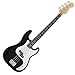 Basso Elettrico 4 Corde Stile Precision - Finitura Nera, Manico Acero, Body...