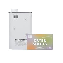 DedCool Liquid Laundry Detergent & Dryer Sheets in Xtra Milk Bundle | Bergamot, Vanilla & Amber | Stain-Removing Formula | Softens & Freshens | Non-Toxic, Vegan