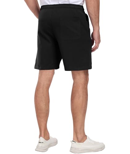 Mens Cotton Sweat Shorts Lounge Casual 7"/9" Summer Drawstring Elastic Waist Comfy Jersey for Yoga Running Athletic3