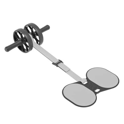 Ab roller doble ruedas con banda elástica y colchoneta, entrenador de abdominales con banda de fitness Colchoneta para flexiones rodillas Equipo de fitness Juego de ruedas para abdominales