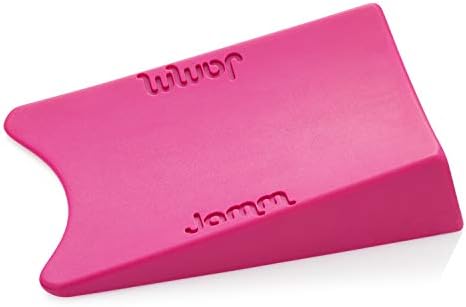 Jamm Door Stopper | Door Stop Wedge Holds Doors Open in Both Directions | Premium Non Rubber Non Slip Hardware | Standard Size | Cerise Pink - 1 Pack
