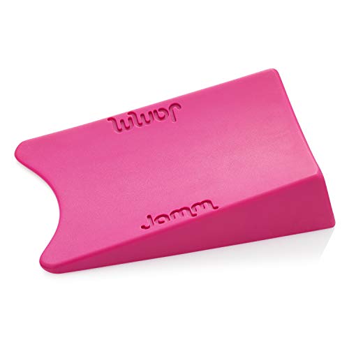 Jamm Door Stopper | Door Stop Wedge Holds Doors Open in Both Directions | Premium Non Rubber Non Slip Hardware | Standard Size | Cerise Pink - 1 Pack